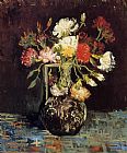 Vase with White and Red Carnations by Vincent van Gogh